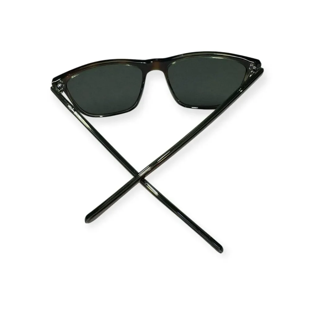 Fossil Havana Green Rectangle Sunglasses FOS3135 145mm Dark Green Lenses w/ Case